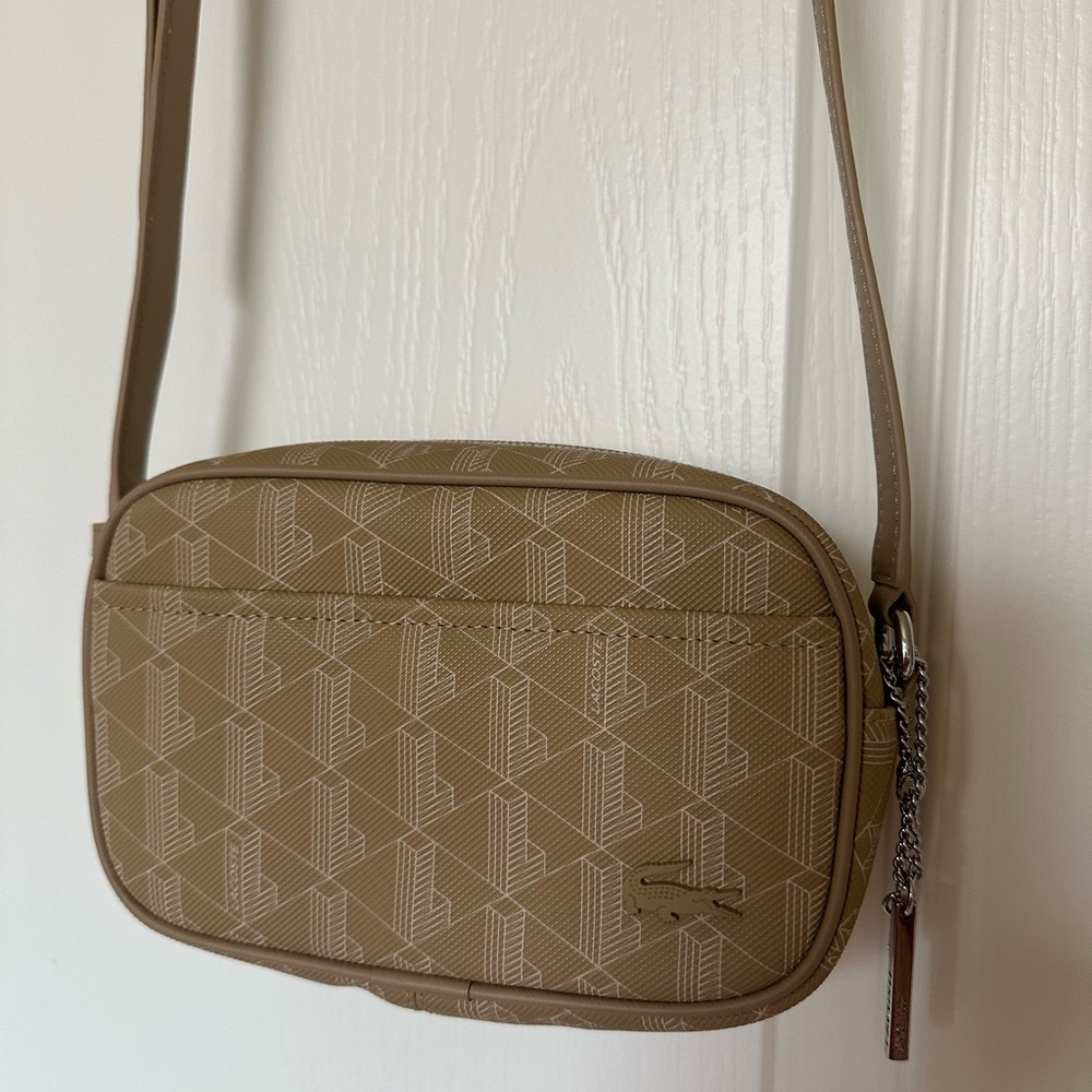 Lacoste Beige Patterned Crossbody Bag